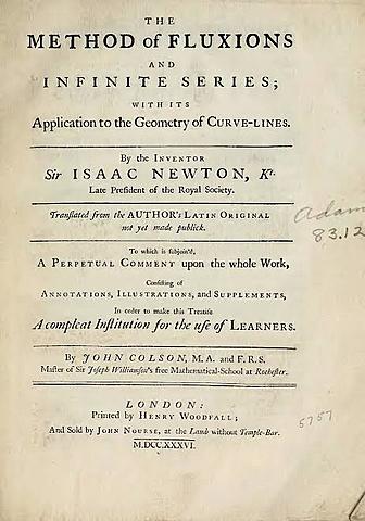 ESCRIBE MÉTODOS DE FLUXIONES Y LAS SERIES INFINITAS