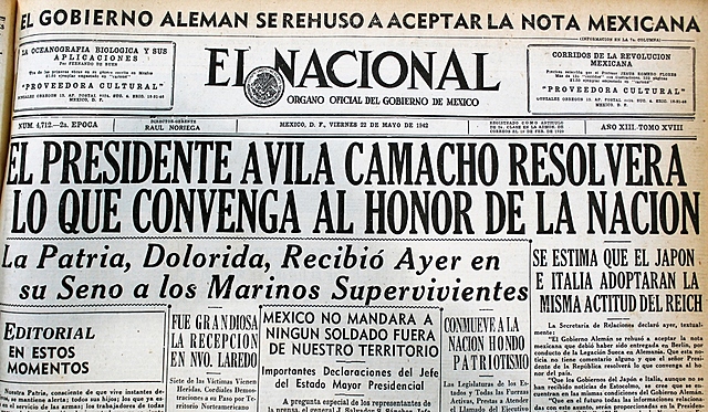 Internacional: México toma partido en la Segunda Guerra Mundial