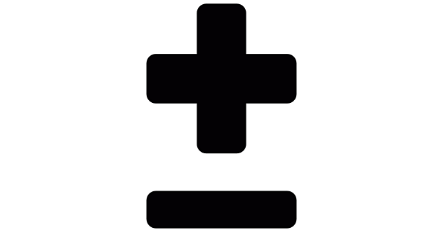 el igual, mas y menos