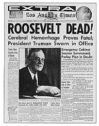 Muerte del estadunidense Roosevelt