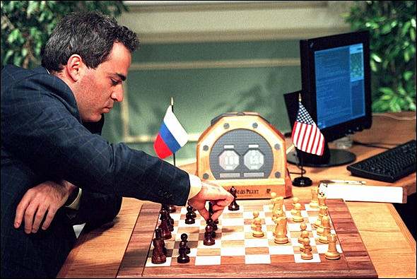 IBM Deep Blue defeated world chess champion Garry Kasparov