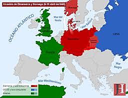 Alemania toma diferentes territorios de Europa