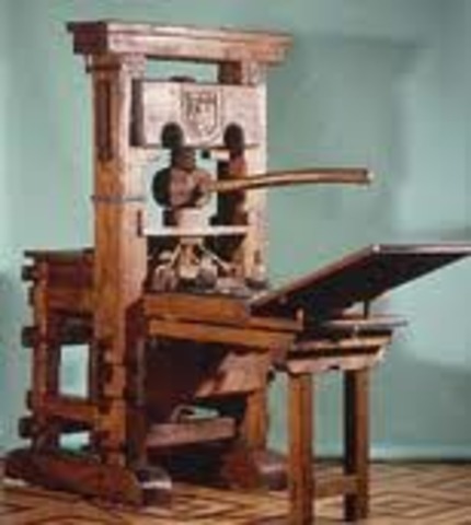 Gouttenburg creates printing press.