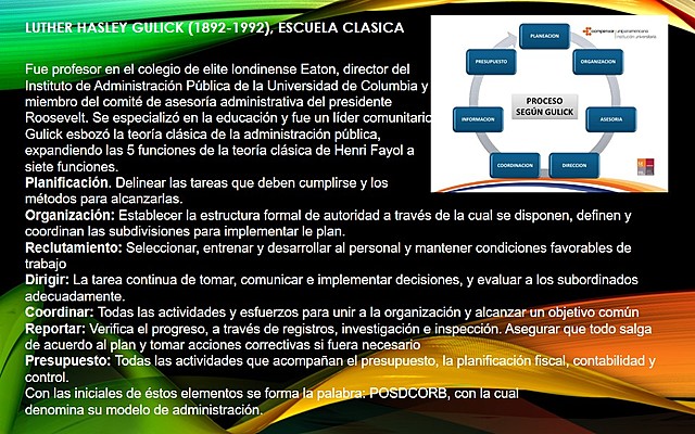 LUTHER GULICK : (1892-1992), ESCUELA CLÁSICA