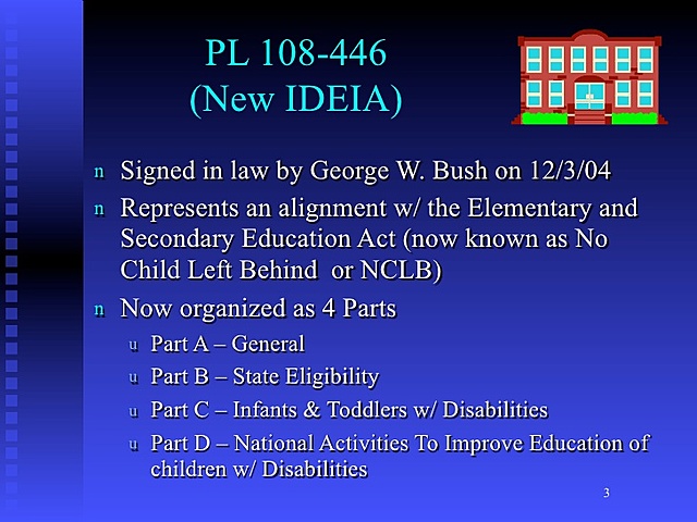 Individuals with Disabilities Education Improvement Act (IDEIA)