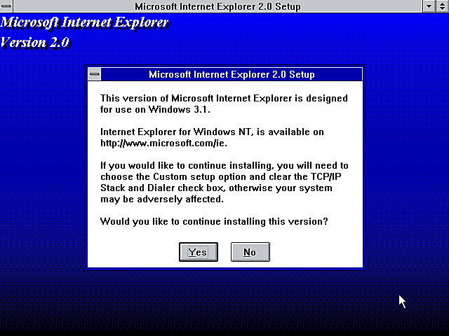 Microsoft Internet Explorer 2.0