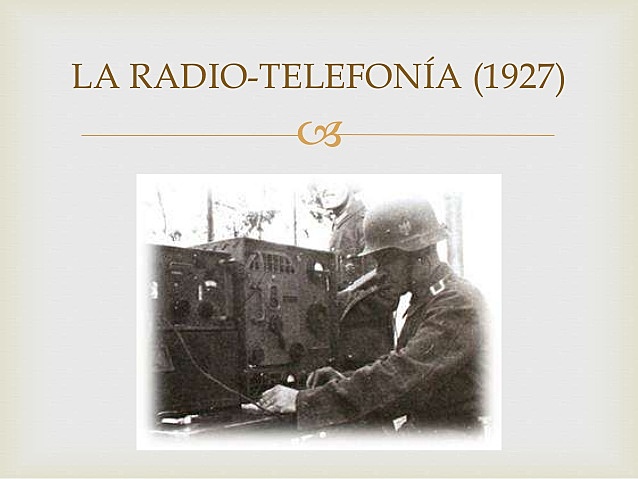 1927 Transmisión de radiotelefonía
