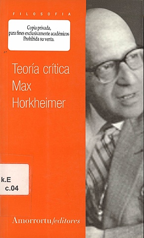 Formación de la Teoría Crítica de Horkheimer