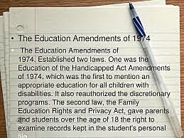 Educational Amendments Act