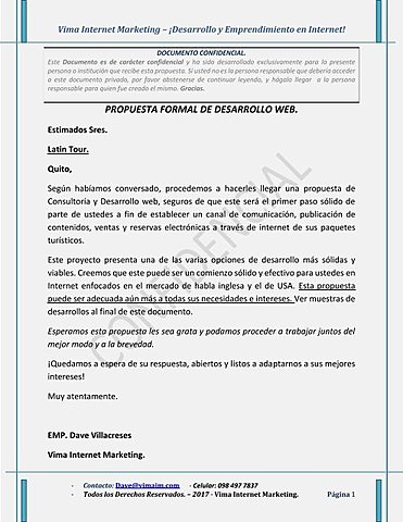 Propuesta formal de la Web.