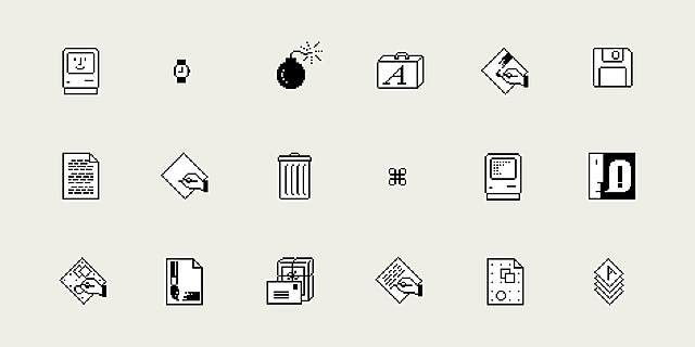 "typologie Apple" par Susan Kare