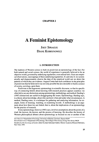 Feminist Epistemology