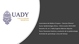 Timeline: Línea del tiempo epidemiología