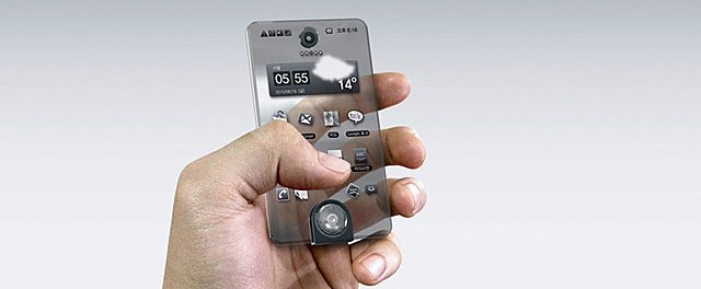 MOVIL CON PANTALLA TRANSPARENTE