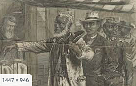 14th amendment adopted, giving African Americans the right to citizenship