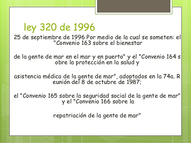Ley 320 de 1996