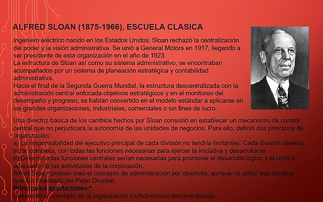 ALFRED P. SLOAN (1875-1966), ESCUELA CLÁSICA