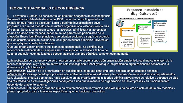 TEORIA  SITUACIONAL O DE CONTINGENCIA
