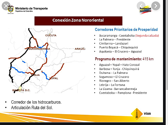 Programa Corredores por la Prosperidad en Colombia