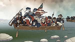 Redcoats push Washington's army across the Delaware River into Pennsylvania
