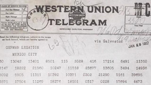 Zimmermann Telegram Intercepted