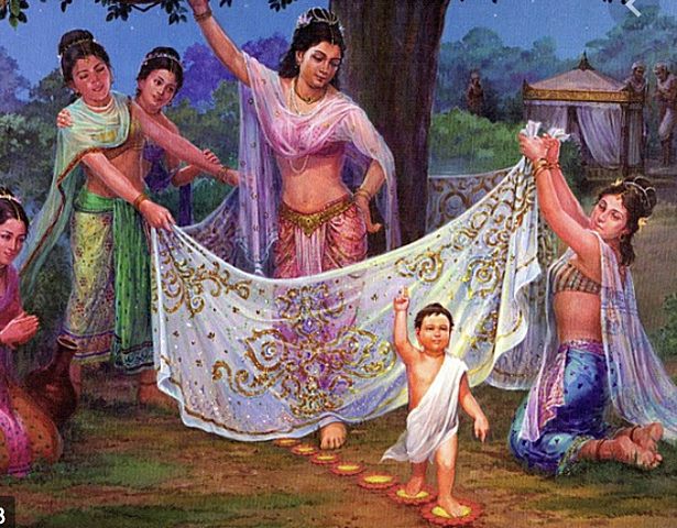 Birth of Siddhartha Gautama founder of Buddhism