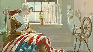 Betsy Ross and the flag making!
