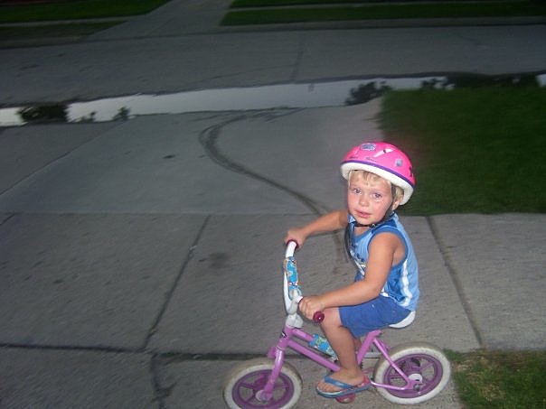 August 2007 Learn to ride bike