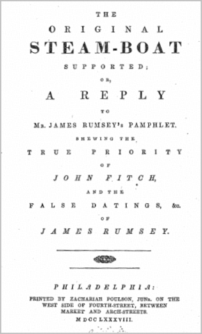 John Fitch granted a patent