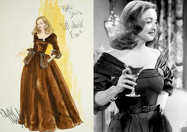 robe de Bette Davis dans Eve - création d'Edith Head