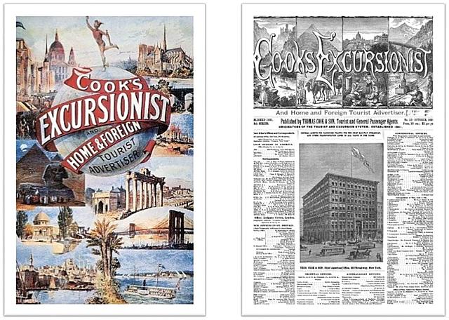 Thomas Cook y su periódico como publicidad.