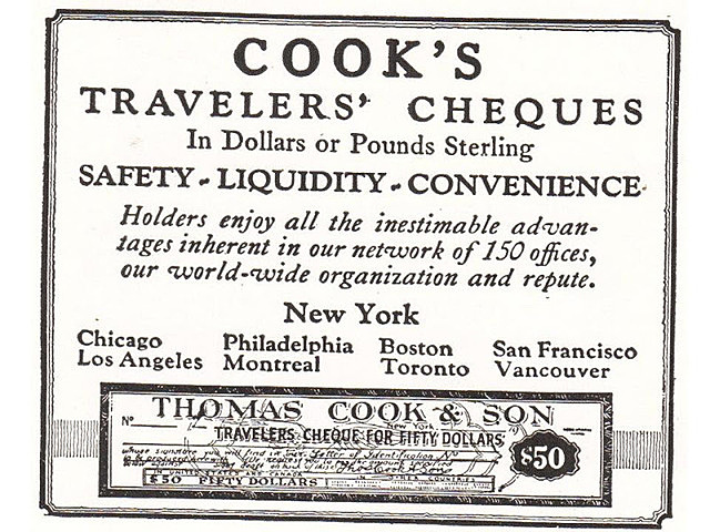 Se crea el "Travellers Check"