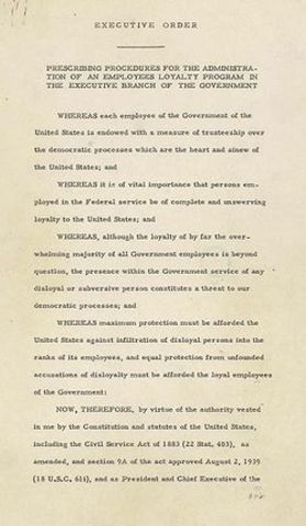 Truman's Executive Orders, 1948