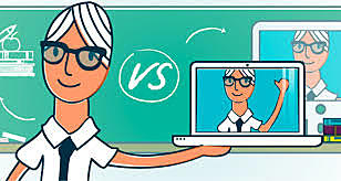 Educación tradicional en comparación con la educación virtual