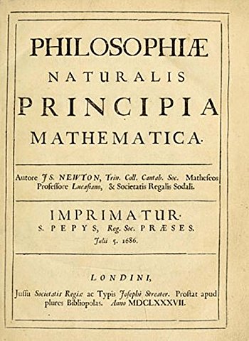 Philosophie naturalis principia mathematica – Isaac Newton 1687