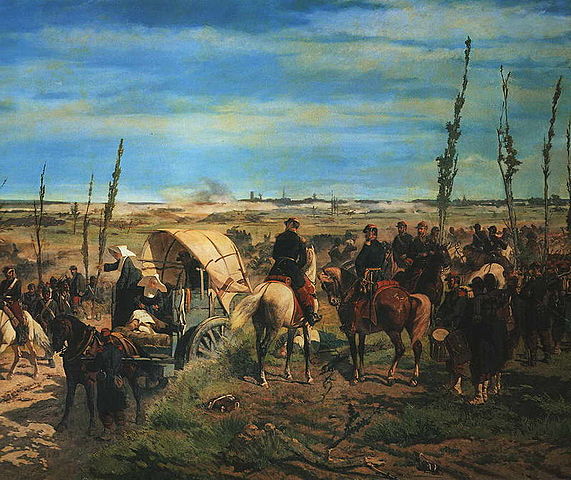 Il campo italiano durante la battaglia di Magenta di Giovanni Fattori
