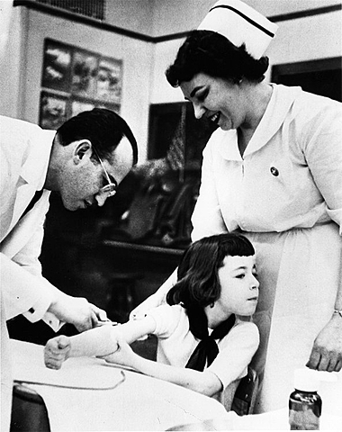 Jonas Salk develops the first polio vaccine