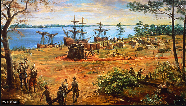 Jamestown colonists arrive in Virginia