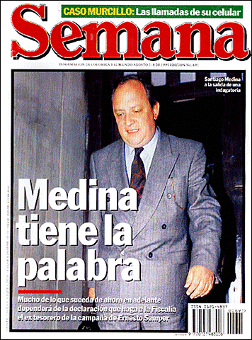 Detenido Santiago Medina - tesorero de la Campaña Samper Presidente