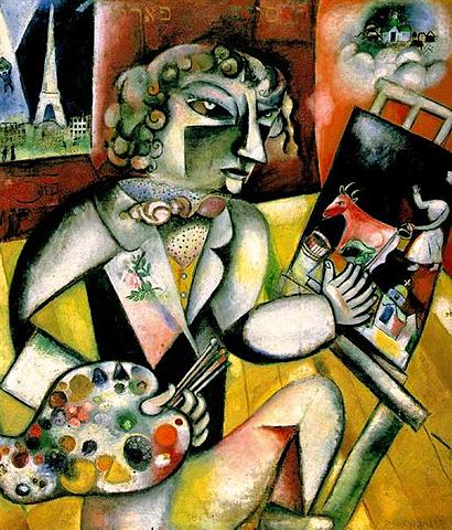 Autoritratto con sette dita di Marc Chagal