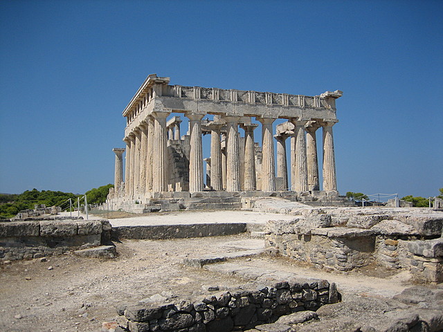 Destrucción del templo de Asclepio.