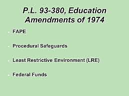 Educational Amendments Act (P.L. 93-380)