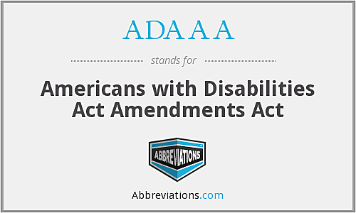 American with Disabilities Act Amendments