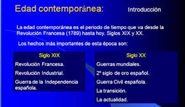 EDAD CONTEMPORÁNEA