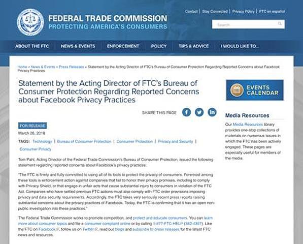 La Comisión Federal de Comercio (FTC) inicia una investigación.