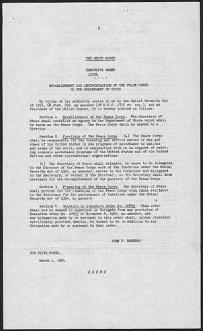 JFK's Executive Orders, 1962