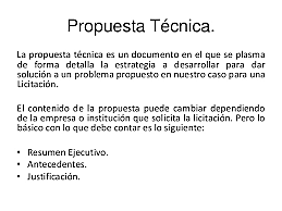 Propuesta Tecnica