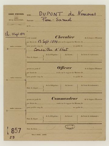 Chevalier de la Légion d'honneur