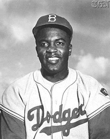 Jackie Robinson became the first black man to play in the MLB.