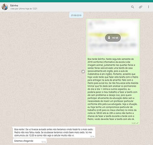 Visita semanal (liminar)